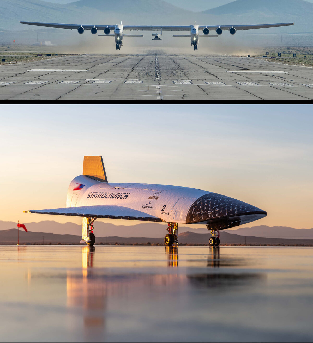 Stratolaunch с гиперзвуковым беспилотником Talon-A