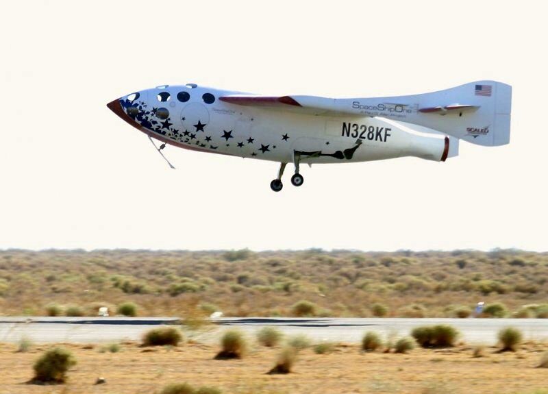 SpaceShipOne — посадка после полёта в космос